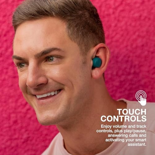 JLab Go Air Pop True Wireless Bluetooth Earbuds – Teal | IPX4 Sweat-Resistant for Active Lifestyles | Dual Connect Technology for Independent Listening | Bluetooth 5 for Effortless Pairing | Customizable Audio with 3 EQ Settings: Signature, Balanced, Bass Boost | Ultimate Comfort & Durability for On-the-Go Enthusiasts