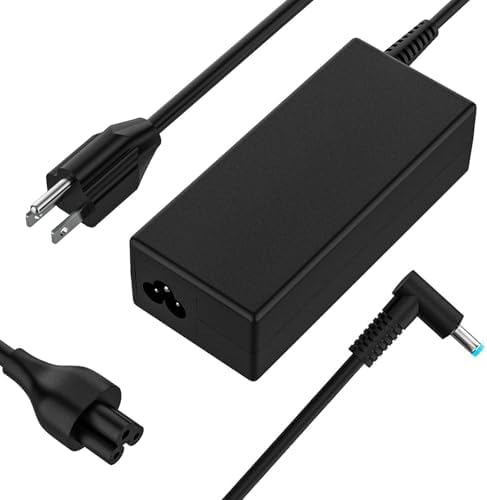 High-Performance 65 W/45 W HP Laptop Charger with Smart Blue Tip – Universal AC Power Adapter for Pavilion x360, Envy, Pro Book, and Stream Series – Compact and Efficient Power Solution for Optimal Device Compatibility – 19.5 V, 3.33 A Output with Versatile Connector (4.5 x 3.0 mm) – Ideal Replacement for Multiple HP Models Including Elite Book and Spectre x360 – Reliable Power Supply with 24/7 Customer Support for Peace of Mind