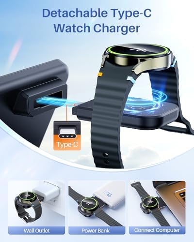 Elevate Your Charging Experience with the LK 3-in-1 Wireless Charger – Fast Charging Station for Samsung Galaxy Devices, Compatible with Galaxy Watch Ultra/7/6/5 Pro, S24 Ultra/S23/S22/S21, Z Fold/Flip 6/5/4/3, and Galaxy Buds (Black) – Compact Design with Enhanced Safety Features and LED Indicators for Seamless Power Management