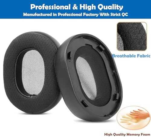 Upgrade Your Gaming Comfort with Premium Replacement Earpads for Plantronics RIG 500 PRO HX/HA/HC – Superior Black Memory Foam & Cotton for Unmatched Durability and Breathability – Ideal for Long Gaming Sessions