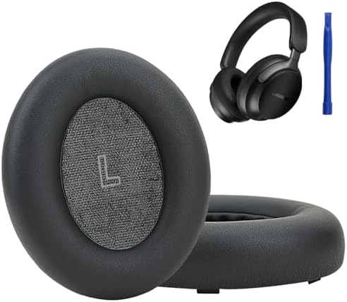 Transform Your Bose QC Ultra Wireless Headphones with Luxurious Protein Leather Earpads – Advanced Noise Isolation Foam for Unmatched Comfort and Immersive Sound (White Smoke) – Ideal Replacement Cushions for Superior Audio Enjoyment