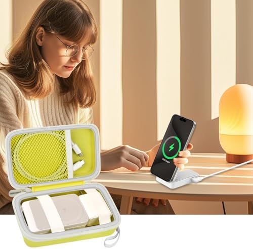 Stylish Pink Case for Anker Mag Go 3-in-1 & Mag Go UFO Charging Station – Premium Organizer for Wireless Chargers, Enhanced Compatibility with Mag Safe Duo, Portable Foldable Design for Travel, Secure Storage Solution for Augnner, Iseyyox, LISEN, RTOPS – Elevate Your Charging Experience with Durable Protection and Effortless Access