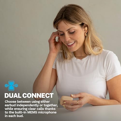 JLab Go Air Tones+ True Wireless Earbuds – Ultimate Bluetooth Audio Experience with 32+ Hours Playtime, Effortless Auto Pairing, Customizable EQ3 Sound Profiles, and Touch Control Functionality in Chic Earthtone Design – Ideal for Active Lifestyles and All-Day Wear Comfort