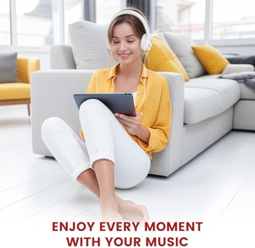 Transform Your Audio Journey with Cowyawn’s Premium USB Type-C Over-Ear Headphones – Stunning Rose Finish, Superior HD Stereo Sound, and Integrated Microphone for Effortless Communication – Ideal for Chromebook, Laptop, and i Phone Users Seeking Optimal Comfort with Portable, Foldable Design