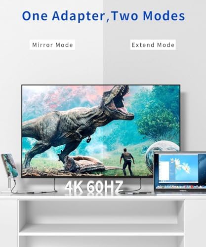 SAUX USB C to Mini Display Port Adapter for 4 K@60 Hz – High-Speed Type C to Mini Display Port Cable for Mac Book Pro 2018/2019, Dell XPS, Samsung Galaxy S21/S20 Plus – Premium Performance in Sleek Grey Design for Enhanced Visuals and Portability