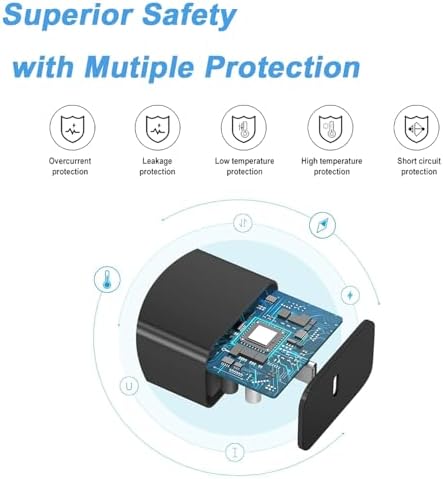 30 W USB-C Fast Charger for Motorola Edge & Razr – Rapid Power Delivery with 5 FT Cable – Essential Charging Solution for 2021-2024 Smartphones – Compact, Durable, and Safe for Everyday Use