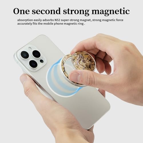 Chic Natural Abalone Shell Foldable Phone Grip – Magnetic Handle for Secure Smartphone & Tablet Handling, Stylish Accessory for Enhanced Portability and Aesthetic Appeal