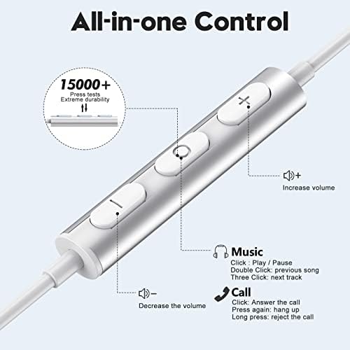 Premium USB C Earbuds for Samsung Galaxy, i Phone & Pixel | High-Fidelity Wired Headphones with Mic & Volume Control | Ultimate Comfort and Versatile Compatibility for Audiophiles and Professionals