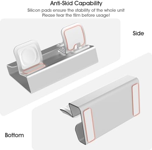 Revolutionize Your Charging Experience with CENSTECH’s 3-in-1 Aluminum Docking Station – Compatible with All i Phone Models 1-14, Every Apple Watch Series, and Air Pods – Space-Saving Stand with Nightstand Mode for Effortless Access – Quick and Reliable Charging Solution for Modern Apple Enthusiasts – Durable, Sleek Design Perfect for Home and Office Environments – Organize and Enhance Your Space While Enjoying Fast Charging Efficiency!