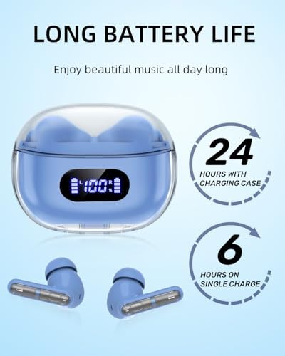 Elevate Your Audio Journey with Purple P1 PRO Wireless Earbuds – Cutting-Edge Bluetooth Technology, Exceptional Call Clarity, IPX7 Waterproof Design, and an Outstanding 30-Hour Battery Life – Perfectly Crafted for Active Lifestyles and Ultimate Comfort