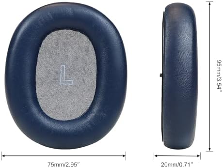 Navy Lambskin Earpads for Bang & Olufsen Beoplay H95 – Premium Comfort Memory Foam Cushions for Superior Noise Isolation and Enhanced Active Noise Cancelling – Ideal Audiophile Headphone Replacement for Unmatched Sound Quality and Style