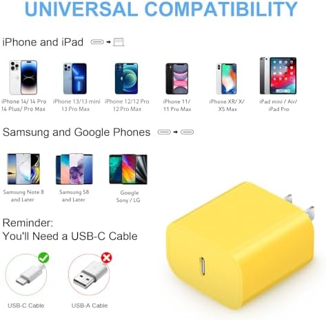 10 Ft i Phone Fast Charger 2-Pack – 20 W Super Fast Charging Cables for i Phone 14/13/12/11 Pro Max, Plus, Mini, and i Pad – Enhanced Durability, Flexibility, and Rapid Power Delivery for Ultimate Convenience