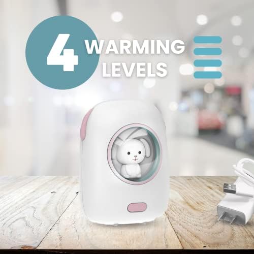 Charming Portable Charger & Hand Warmer | Ideal for i Phone, Galaxy, & Pixel | Stylish Pet-Themed Design with LED Battery Indicator | Quick Charge Functionality for On-the-Go Convenience | Compact & Lightweight for Effortless Travel