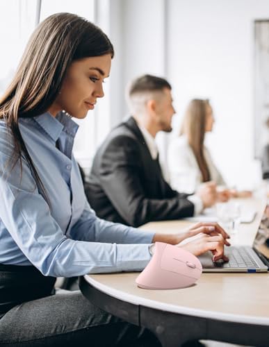 TECKNET Wireless Vertical Mouse – 4800 DPI Ergonomic Design for Ultimate Comfort & Precision, Adjustable DPI Levels for Seamless Navigation, Silent Clicks & 2.4 GHz Technology for Laptops, Desktops & Mac – Ideal Carpal Tunnel Relief Accessory