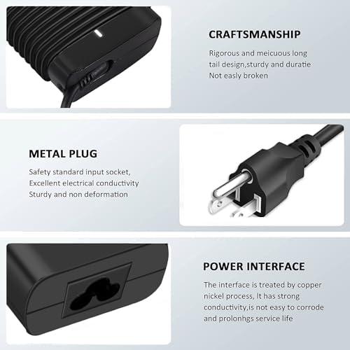 Advanced 65 W USB-C Laptop Charger for Dell XPS & Latitude Series – Fast Charging, Enhanced Compatibility, and Reliable Performance for Models 5420, 5520, and More – Universal AC Input 100-240 V, 30 Days Money-Back Guarantee and 12 Months Exchange Warranty