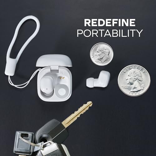 Coby Mini True Wireless Earbuds – Ultra-Compact Bluetooth Earbuds with 12-Hour Playtime, Built-in Microphone, and Lightweight Design for All-Day Comfort – Perfect for On-the-Go Music and Calls (White)