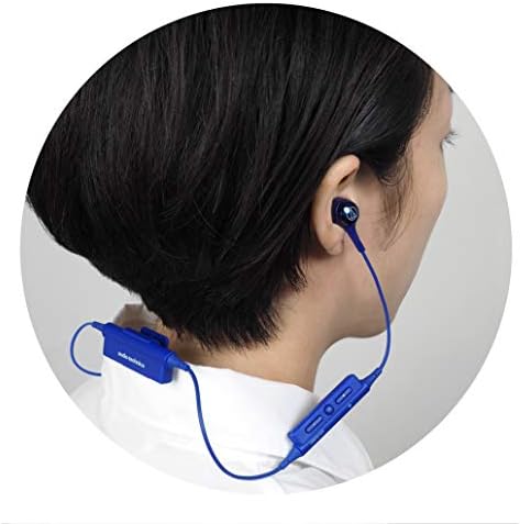 Audio-Technica ATH-CK200 BT Wireless In-Ear Headphones with In-Line Mic & Control – Sleek White Design for Effortless Connectivity and Superior Sound Quality