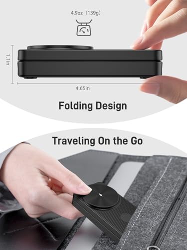 Ultimate 3-in-1 Wireless Charging Station for Apple Devices – Dual Mag Safe Charger for i Phone 16 Pro Max/14/13/12, Air Pods, and Apple Watch – Foldable Travel-Friendly Design for Fast Efficiency and Enhanced Compatibility