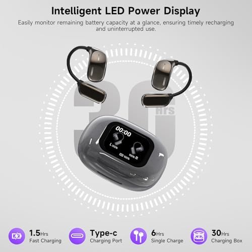 Advanced Real-Time Language Translation Earbuds with Smart Touch Control – 50 Hours of Nonstop Listening – Offline Translation for Travelers – Perfectly Compatible with i OS & Android Devices (Elegant Black) – Elevate Your Multilingual Communication Experience