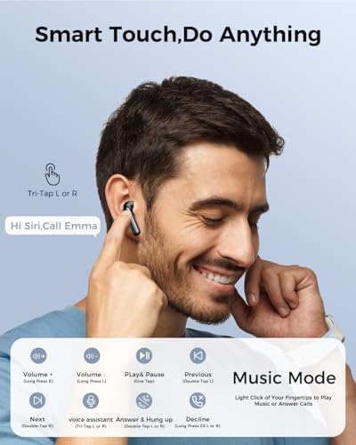 Revolutionary Bluetooth 5.4 Wireless Earbuds – Immersive Surround Sound with 48-Hour Playtime, IPX7 Waterproof for Ultimate Sports Performance, Tap-Control for Effortless Use, LED Display Charging Case – Perfectly Compatible with i Phone & Android Devices
