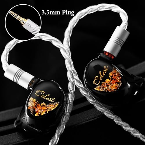QOA Kinera Celest Premium Hi-Fi In-Ear Monitors – Superior SPD2.0 BA Driver Wired Earphones for Musicians, DJs & Sound Engineers, Durable Resin Construction with Customizable 2-Pin Detachable Cable in Striking Blue for Unmatched Comfort and Acoustic Precision