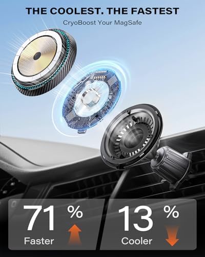 Revolutionize Your Drive with the APPS2 Qi2 15 W Mag Safe Car Mount Charger – A Premium Magnetic Phone Holder for i Phone 16 Series and Earlier, Fast Wireless Charging for Enhanced Safety & Convenience, Versatile Air Vent/Dashboard Installation, Elegant Black Design
