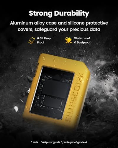 Ultra-Fast Disk M.2 NVMe SSD Enclosure with Active Cooling Technology – 10 Gbps USB-C 3.2 Gen2 Reader for M Keys & 2230 SSDs – Stylish Yellow Design for Optimal Performance and Enhanced Durability
