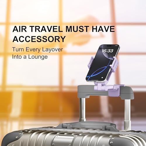 Perilogics 2025 Ergonomic Airplane Phone Holder Mount – Ultimate Travel Companion for Content Creators, Enhanced Stability & Comfort for Long Journeys, Lightweight & Portable Smartphone Stand, Perfect for Travel, Cruises & Desk Use, Smart Tech Accessory for Effortless Entertainment and Communication