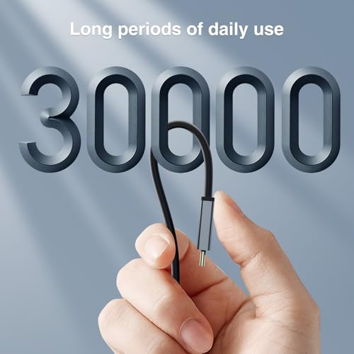 PeakDo USB C Cable 90 Degree, 5FT/60W Soft Silicone Charger, USB3.0 Type C Fast Charging and Video Data Transfer for Laptop, Tablet, Phone, ROG Ally & Steam Deck – Enhanced Compatibility and Speed