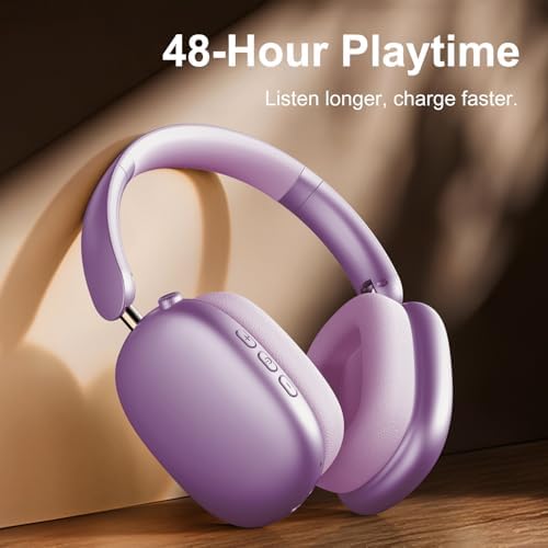 Transform Your Listening Journey with Y01 Wireless Over-Ear Headphones – Advanced Bluetooth 5.3, Superior Noise Cancellation, 48-Hour Battery Life, and Exceptional Comfort in Elegant Pink – Perfect for i OS, Android, Samsung, and PC Enthusiasts Seeking Seamless Audio Bliss