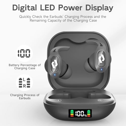 Elevate Your Audio Adventure with CYBERDOT Waterproof Bluetooth Earbuds: 64-Hour Battery Life, Integrated Microphone, Ideal for Gaming, Fitness, and Daily Use on i Phone & Android – Experience Dynamic Stereo Sound and Ultimate Freedom with True Wireless Design