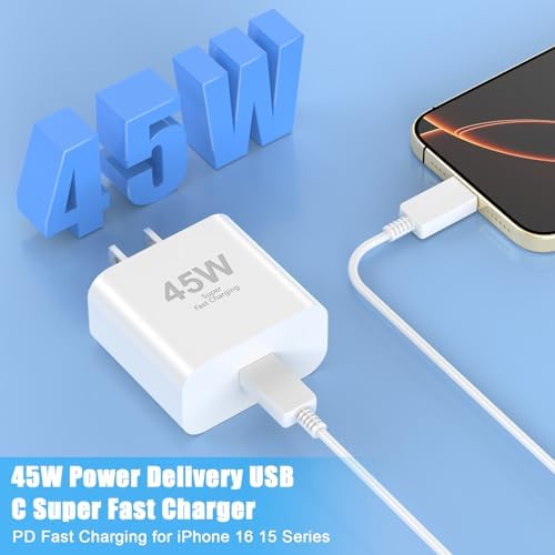 Maximize Your Google Pixel Charging Potential with the 45 W USB-C Wall Charger and 10 FT Cable – Lightning-Fast Charging for Pixel 9 to 3 XL Models – Sleek, Durable Design for Home and Travel – Unleash Efficiency and Compatibility for Every Lifestyle