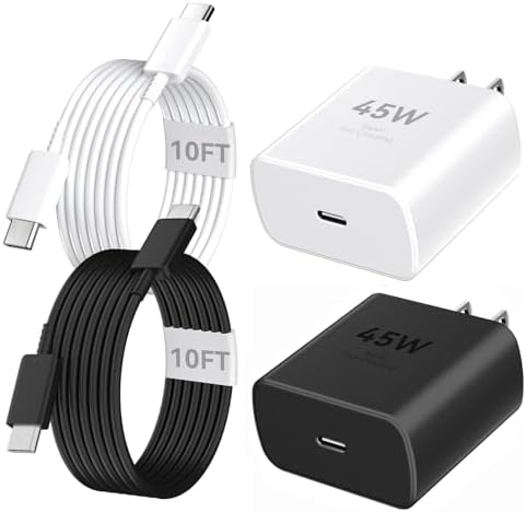 Elevate Your Charging Experience with the 45 W Super Fast USB-C Charger and 6.6 FT Cable – Optimal for i Phone 16 Pro Max, i Pad, and Android Devices – Compact, High-Efficiency Power Adapter with Advanced Safety Features for On-the-Go Users