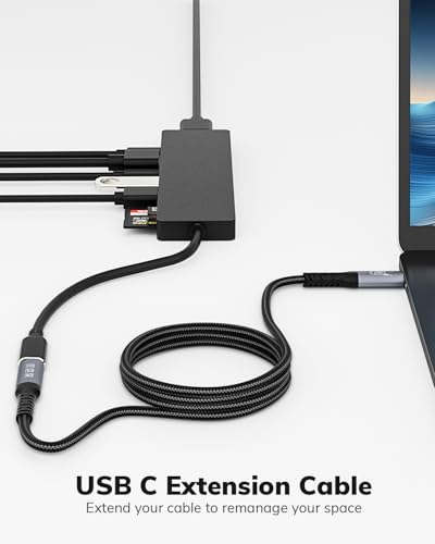USB C Extension Cable 20FT – 10Gbps Data Transfer, 100W Fast Charging, 4K Video Support, Compatible with MacBook Air M2 Pro, iPad Pro, iPhone 16 Series, and More – Enhanced Compatibility and Speed