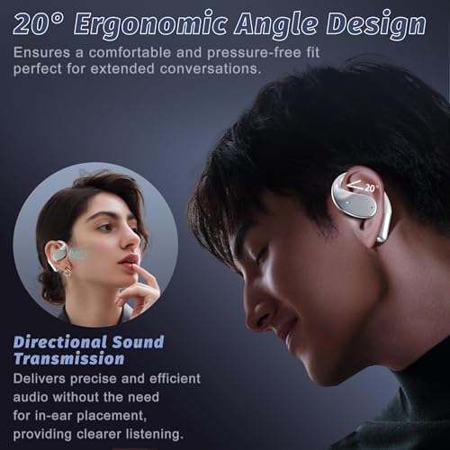 Revolutionary AI Translation Earbuds – Advanced Bluetooth Headphones for Instantaneous 144 Language Interpretation, Ideal for Global Travelers and Business Professionals – Unmatched Comfort with Open-Ear Design, Seamlessly Compatible with i OS & Android Devices