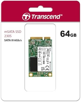 Transcend 256 GB m SATA SSD – Ultra-Fast Internal Solid State Drive with 530 MB/s Read Speed for Seamless Performance in Ultrabooks, Desktops, and Tablets – Advanced 3 D TLC NAND with DRAM Cache and LDPC Error Correction for Maximum Reliability and Efficiency