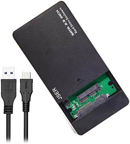 JSER USB 3.1 Type-C to 1.8 Inch Micro SATA SSD Enclosure – High-Speed 5 Gbps External Hard Drive Case for Seamless Data Transfer and Enhanced Compatibility – Tool-Free Setup for Effortless Storage Expansion and On-the-Go Use