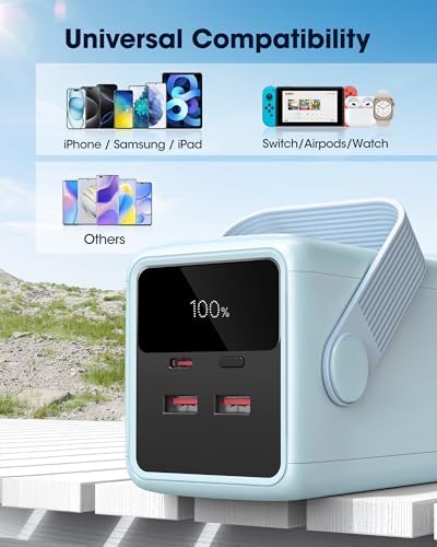 Ultra High-Capacity 70000 m Ah Power Bank – 22.5 W Fast Charging Portable Charger with LED Display & Built-In Flashlight – Ideal for Camping, Travel, and Emergency Use – Multiple Outputs for i Phone, Samsung, i Pad, and More – Stay Connected Anywhere with Long-Lasting Power Solution – Lightweight Design with Convenient Carry Strap and Real-Time Power Monitor – Comprehensive Safety Features Including Overcharge and Short Circuit Protection – Perfect for Outdoor Adventures and Unexpected Power Outages – Includes USB-C Charging Cable and 2-Year Customer Support for Peace of Mind