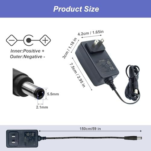 Versatile 24 V ETL Certified Power Adapter – 1 A (24 W) AC to DC Converter with 9 Interchangeable Plugs | Ideal for LED Strip Lights, CCTV Cameras, and DC Pumps | Reliable Power Supply for Diverse Electronic Applications | Optimal Safety and Performance