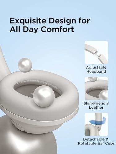 1 MORE Sono Flow SE Pink Wireless Over-Ear Headphones – Exceptional Noise-Canceling, 90-Hour Battery Life, Hi-Res Audio Performance, Customizable EQ Settings, and Supreme Comfort for Ultimate Travel and Office Experiences