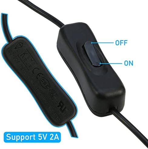RIITOP 3-Meter USB ON/Off Switch Cable (2-Pack) – Versatile USB 2.0 Male to Female Extension with Power Control for Headsets and LED Strips – Optimize Your Workspace with Enhanced Compatibility and Energy Efficiency