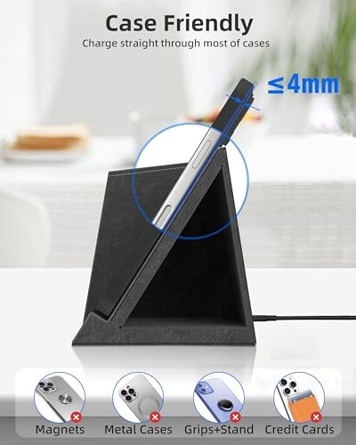 Multi-Functional Desk Organizer with Wireless Charging, Digital Thermometer & Humidity Monitor – Stylish Brown Pen Holder for Home Office Efficiency and Clutter-Free Workspace