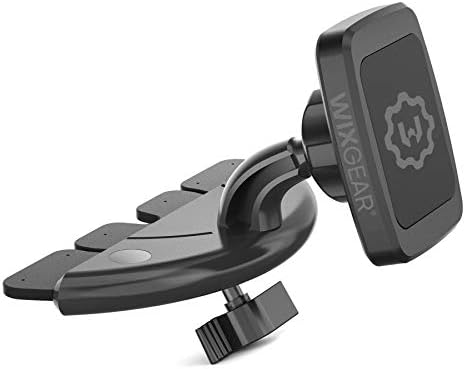 Wix Gear Universal CD Slot Magnetic Car Mount Holder for Smartphones & Mini Tablets – Quick Swift-Snap Installation with 360-Degree Rotation for Safe, Hands-Free Access While Driving