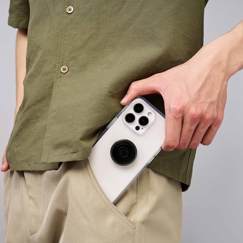 Mag Safe-Compatible Glitter Pop Socket Phone Grip & Stand – Stylish Clear Kickstand for Secure Wireless Charging and Effortless Media Viewing, Essential Cute Accessory for Enhanced Mobile Experience