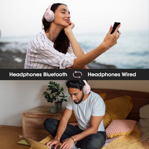 Unleash Your Sound Potential with DOQAUS Over-Ear Bluetooth Headphones – 70-Hour Playtime, Customizable EQ Modes, and Hi-Fi Stereo Sound for Bass Lovers – Perfect for Work, Travel, and Ultimate Comfort with Luxurious Memory Foam Ear Cushions