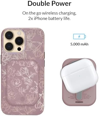 Stylish Hot Pink Leopard VELVET CAVIAR Magnetic Power Bank – Mag Safe Compatible Slim Charger for i Phone 12, 13, 14, 15 – Fast 5000 m Ah Portable Battery Pack with USB-C for Effortless Charging on the Go