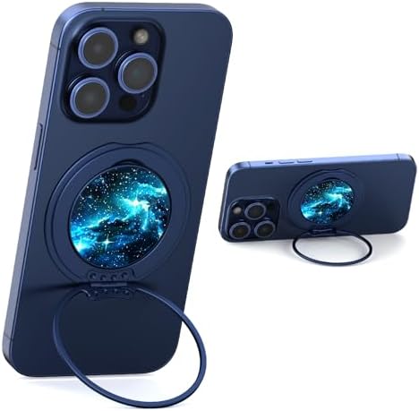 typecase Folding Phone Stand: Foldable Smartphone Holder for Desk – Ultra Thin Adjustable Kickstand – Magnetic Phone Grip Home Desk Accessories Compatible with Phone Tablets – Enhanced Compatibility and Speed