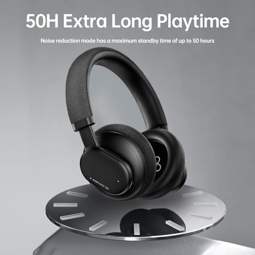 Discover the Ultimate Audio Escape with FINGERTIME’s Bluetooth 5.3 Over-Ear Headphones – Advanced Active Noise Cancelling, Unmatched 40-Hour Playtime, and Luxurious Comfort in a Sleek Grey Finish for Effortless Audio Bliss and Flawless Connectivity