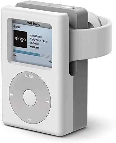 elago W6 Apple Watch Stand – Premium Charging Dock for All i Watch Series (1-10 & SE) – Stylish & Durable Smartwatch Holder for Home and Travel – Effortless Access to Notifications and Alarms – Sleek Design Fits Any Decor