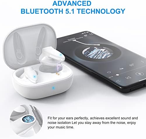 Ultra-Lightweight Bluetooth Earbuds for i Phone 16, 15 Pro Max, 14, 13, 12, 11, XR & Samsung Galaxy S25, S24, S23 Ultra – Advanced Noise-Canceling Wireless Earphones with Built-in Microphone, Ergonomic Comfort, and Quick USB-C Charging for Seamless Connectivity and Premium Sound Quality